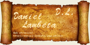 Daniel Lambeta vizit kartica